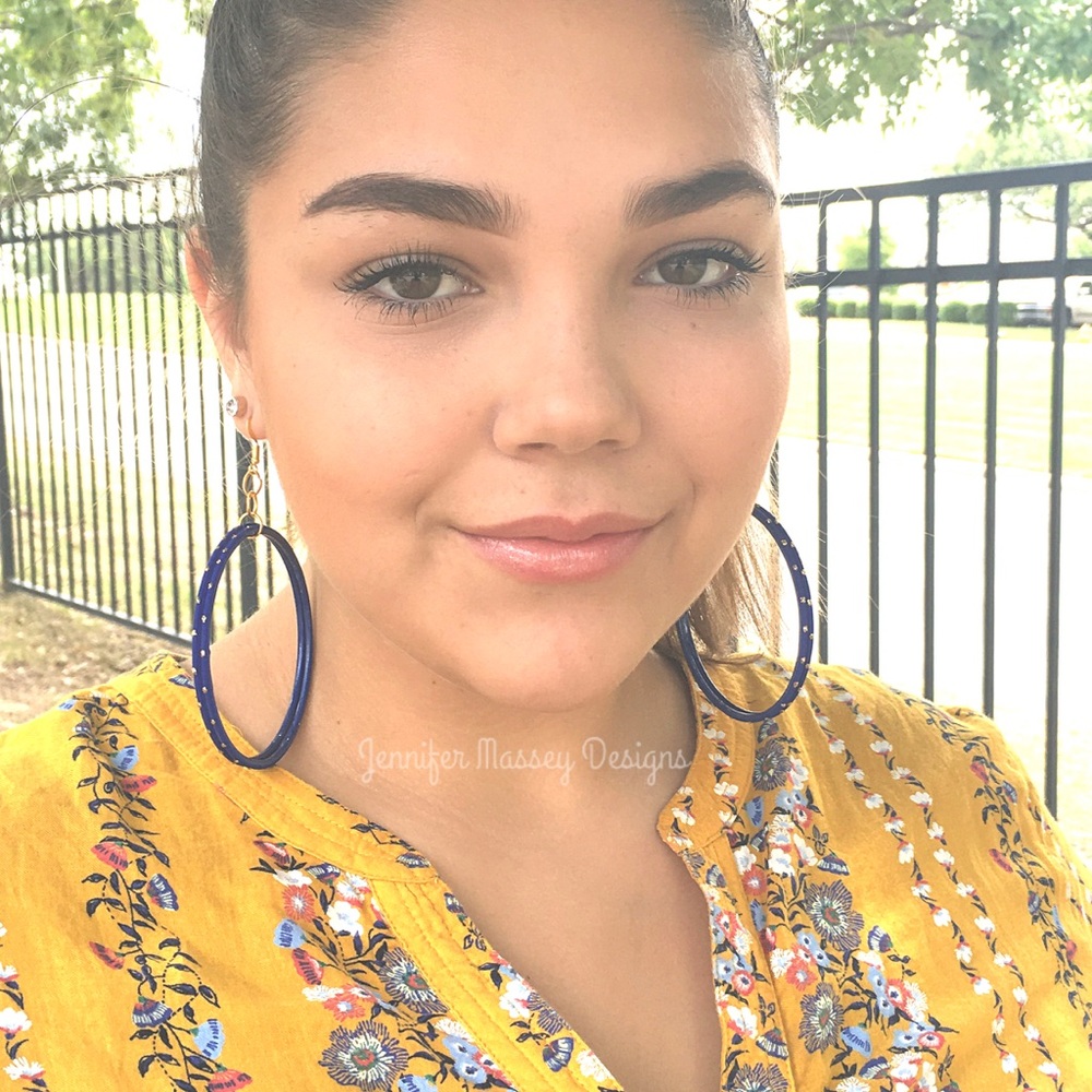 Royal Blue Hoops